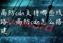 高防cdn支持哪些线路，高防cdn怎么搭建-国外主机测评 - 国外VPS，国外服务器，国外云服务器，测评及优惠码