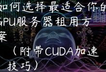 如何选择最适合你的GPU服务器租用方案（附带CUDA加速技巧）-国外主机测评 - 国外VPS，国外服务器，国外云服务器，测评及优惠码